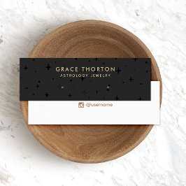 Schwarze Astrologie Sterne Gestell Ohrring-Display Mini Visitenkarte