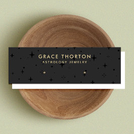 Schwarze Astrologie Sterne Gestell Ohrring-Display Mini Visitenkarte