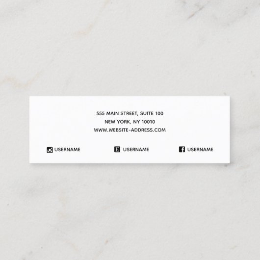 Schwarze Astrologie Sterne Gestell Ohrring-Display Mini Visitenkarte (Rückseite)