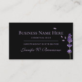 Schwarze ätherische Öle Visitenkarte (Vorderseite)
