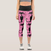 SCHWARZE ATOMKATASTROPHENKABORAKTIKEN YOGA-LEGGING CAPRI LEGGINGS (Vorderseite)