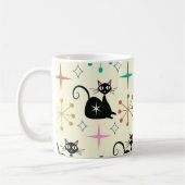 Schwarze Atomkatze aus dem Mittelalter mit Sternex Kaffeetasse (Links)