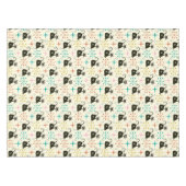 Schwarze Atomkatze aus dem Mittelalter mit Sternex Tischdecke (Vorderseite (Horizontal))