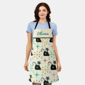 Schwarze Atomkatze aus dem Mittelalter und Name de Schürze (Getragen)