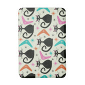 Schwarze Atomkatzen aus dem Mittelalter mit Boomer Badematte (Vorderseite Vertikal)