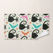 Schwarze Atomkatzen aus dem Mittelalter mit Boomer Badhandtuch Set (Handtuch)