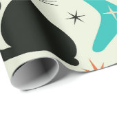 Schwarze Atomkatzen aus dem Mittelalter mit Boomer Geschenkpapier (Rolleneckpunkt)