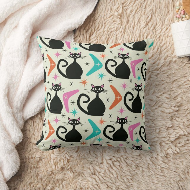 Schwarze Atomkatzen aus dem Mittelalter mit Boomer Kissen (Decke)