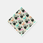 Schwarze Atomkatzen aus dem Mittelalter mit Boomer Serviette (Ecke)