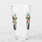 Schwarze Atomkatzen aus dem Retro-Mittelalter Glas (Links)