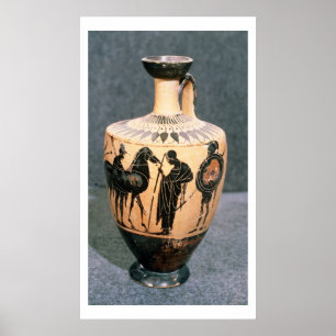 Schwarze Attische Vase, 5. Jahrhundert v. Chr. Poster