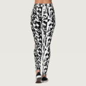 schwarze auf weißen auf schwarzen Leggings (Rückseite)