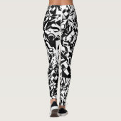 schwarze auf weißen auf schwarzen Leggings (Rückseite)