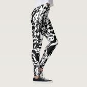 schwarze auf weißen auf schwarzen Leggings (Rechts)
