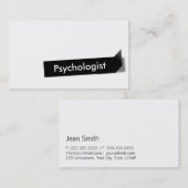 Schwarze Aufkleber-Psychologe-Visitenkarte Visitenkarte (Vorne/Hinten)