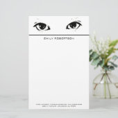 Schwarze Augen Briefpapier (Stehend Vorderseite)