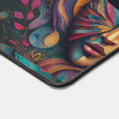 Schwarze Augen-Gesichtsmaske Schreibtischunterlage (Ecke)