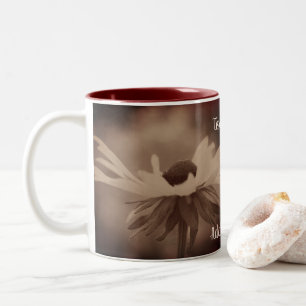 Schwarze Augen Susanne Blume Vintage Personalisier Zweifarbige Tasse
