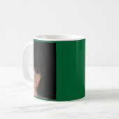Schwarze Augen-Tasse Kaffeetasse (Vorderseite Links)