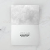 Schwarze Augenbrauen auf silberfarbenem Wasser Karte (Innenseite)