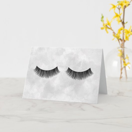 Schwarze Augenbrauen auf silberfarbenem Wasser Karte (Gelbe Blume)