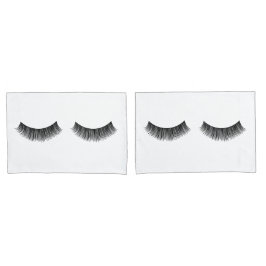 Schwarze Augenbrauen in Weiß Kissenbezug