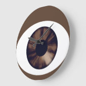 Schwarze Augenpartie Akrylhalterung Große Wanduhr (Winkel)
