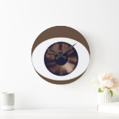 Schwarze Augenpartie Akrylhalterung Große Wanduhr (Zuhause)
