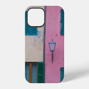 SCHWARZE AUSSENWANDLEUCHTE AN ROSA GESTRICHENER WA iPhone 12 HÜLLE