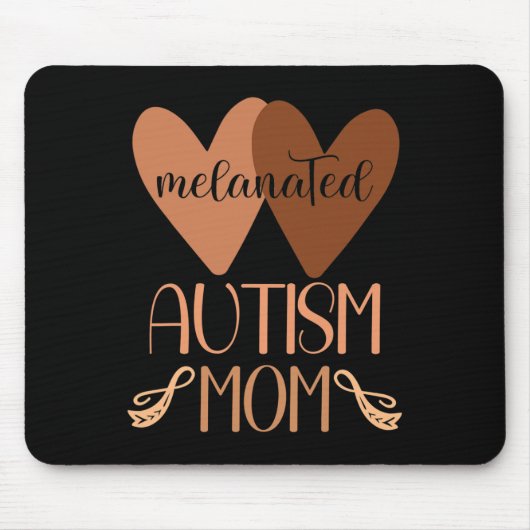 Schwarze Autismus-Mutter eines autistischen Sohnes Mousepad (Vorne)
