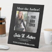 Schwarze Autoren Buchsignierung oder Werbeaktion z Sockelschild (In Situ)