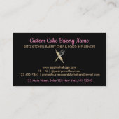 Schwarze Bäckerei Koch Rustikale hausgemachte Visitenkarte (Rückseite)