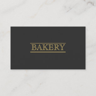 Schwarze Bäckerei-modernes berufliches einfaches Visitenkarte