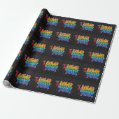Schwarze Backsteingraffiti „Ich liebe dich! “ Geschenkpapier (Ungerollt)