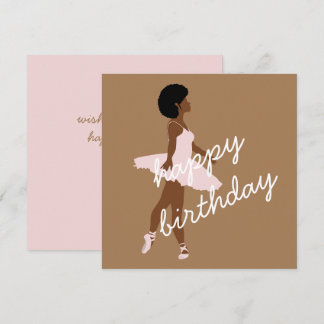 Schwarze Ballerina Afro Balletttänzerin Geburtstag