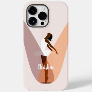 Schwarze Ballerina Balletttänzerin Hellrosa Case-M iPhone 14 Pro Max Hülle