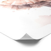 Schwarze Ballerina, blassrosa Tutu, Goldkrone Poster (Ecke)