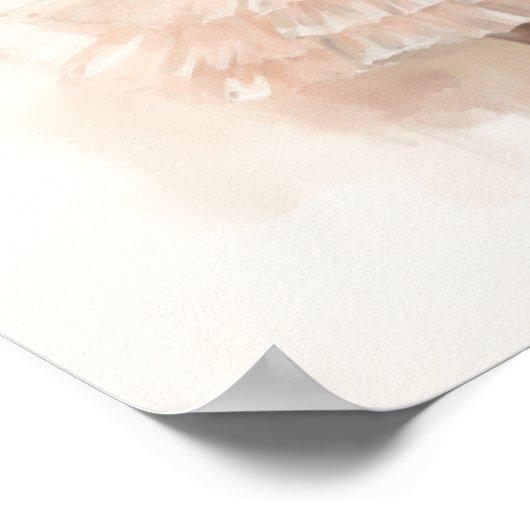 Schwarze Ballerina, blassrosa Tutu, Ponytails, Ban Poster (Ecke)