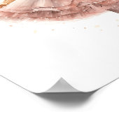 Schwarze Ballerina, rosa Tutu, rosa Blume Barrette Poster (Ecke)