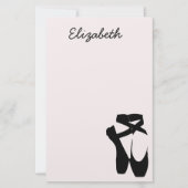 Schwarze Ballettschuhe Briefpapier (Vorderseite)