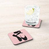 Schwarze Ballettschuhe Getränkeuntersetzer (Rechte Seite)