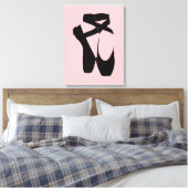 Schwarze Ballettschuhe Leinwanddruck (Insitu (Schlafzimmer))