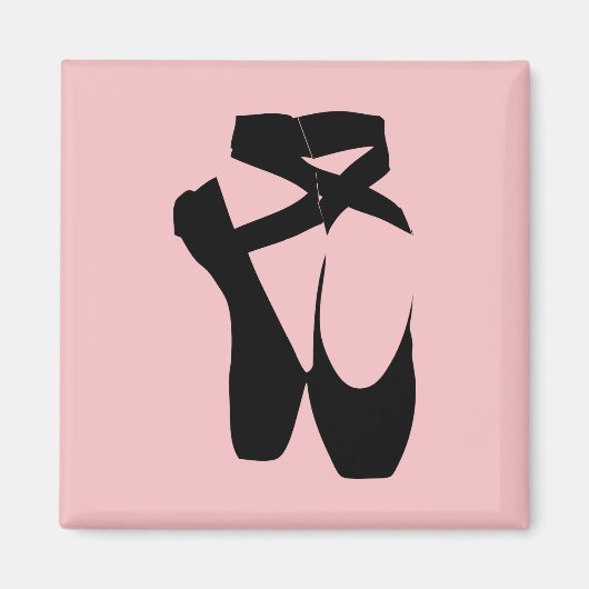 Schwarze Ballettschuhe Magnet (Vorne)