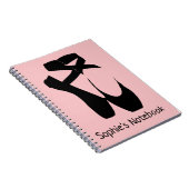 Schwarze Ballettschuhe Notizblock (Rechte Seite)