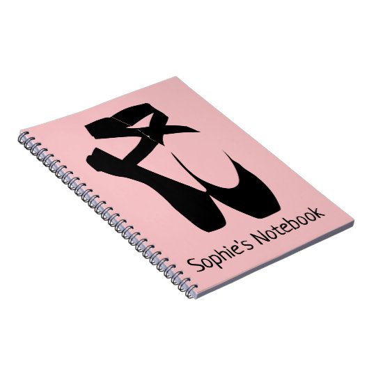 Schwarze Ballettschuhe Notizblock (Rechte Seite)