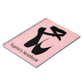 Schwarze Ballettschuhe Notizblock (Linke Seite)