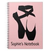 Schwarze Ballettschuhe Notizblock (Vorderseite)