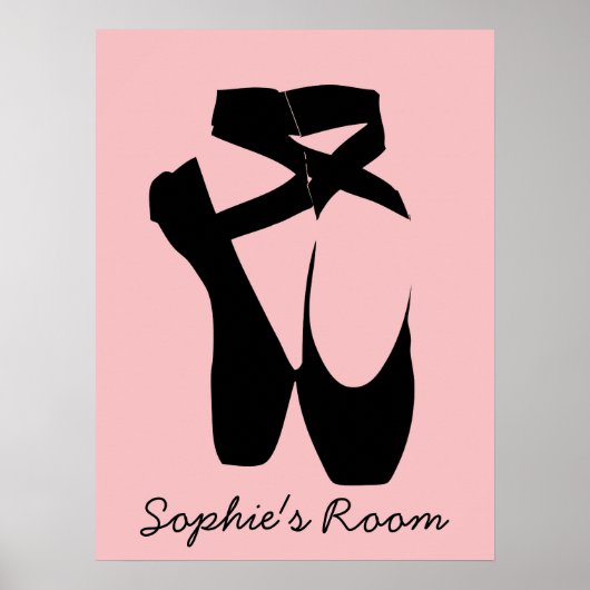 Schwarze Ballettschuhe Poster (Vorne)