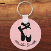 Schwarze Ballettschuhe Schlüsselanhänger (Vorderseite)