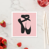 Schwarze Ballettschuhe Serviette (Beispiel)